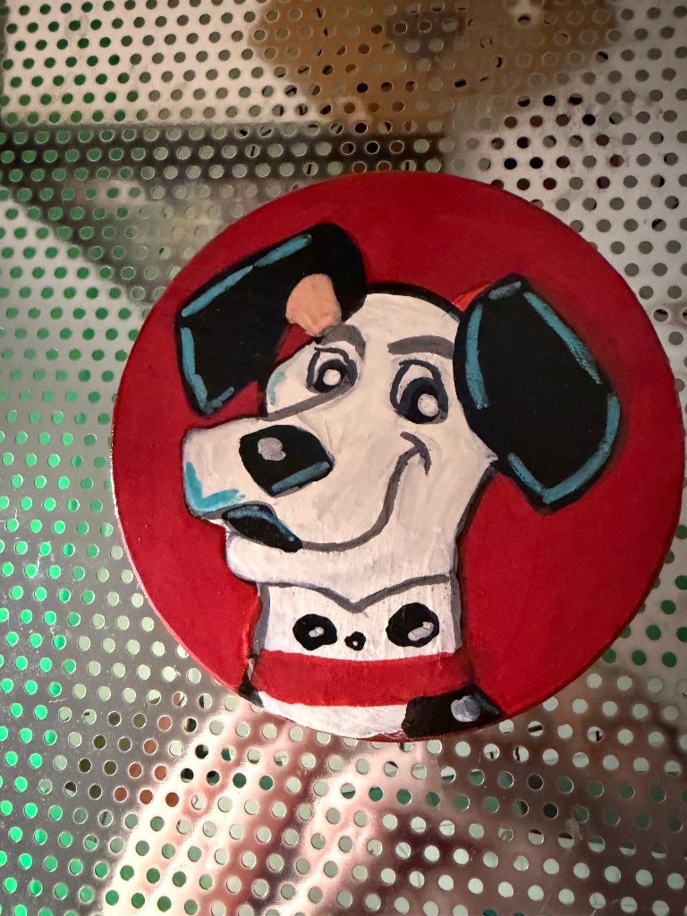 Custom hand painted disney Pongo coaster